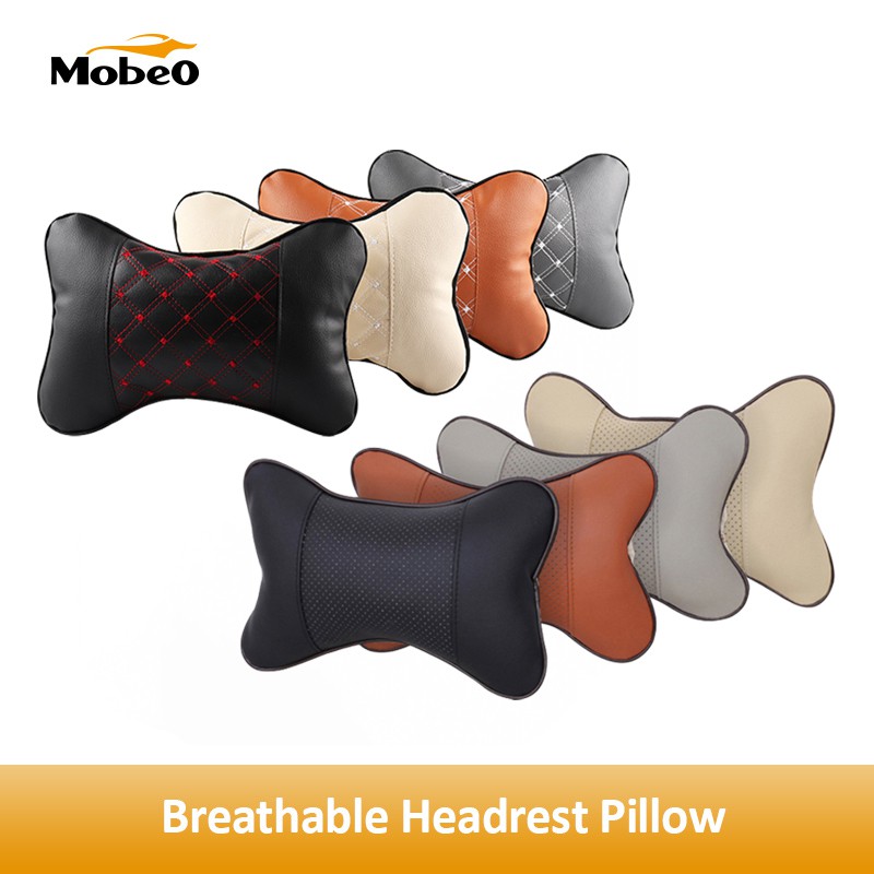 

Mobeo Bantal Kursi Mobil Breathable & Lembut Berbahan PU Leather + PP Cotton