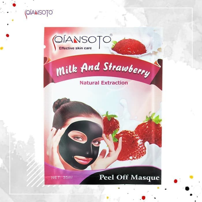 Qiansoto Peel off Mask - Milk and Strawberry