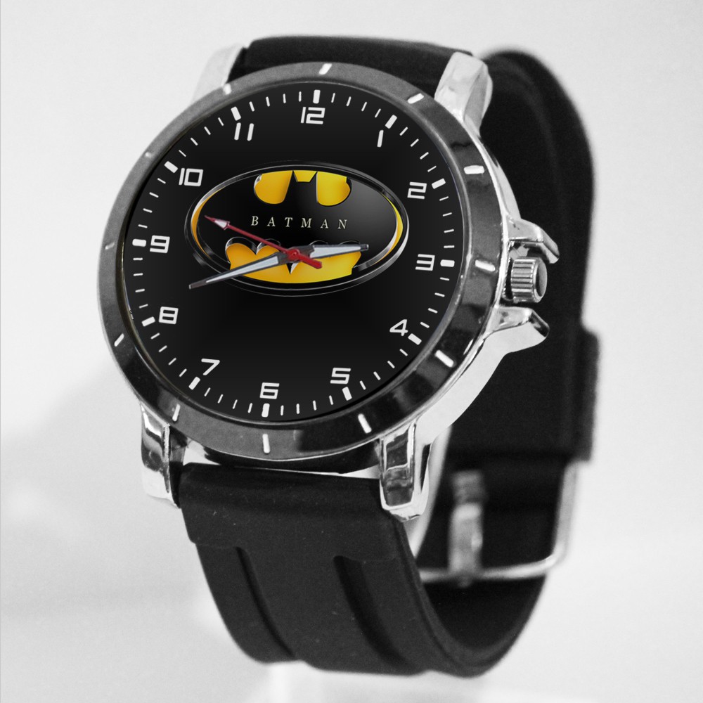 Jam Tangan Pria dan Wanita Motif Batman Custom