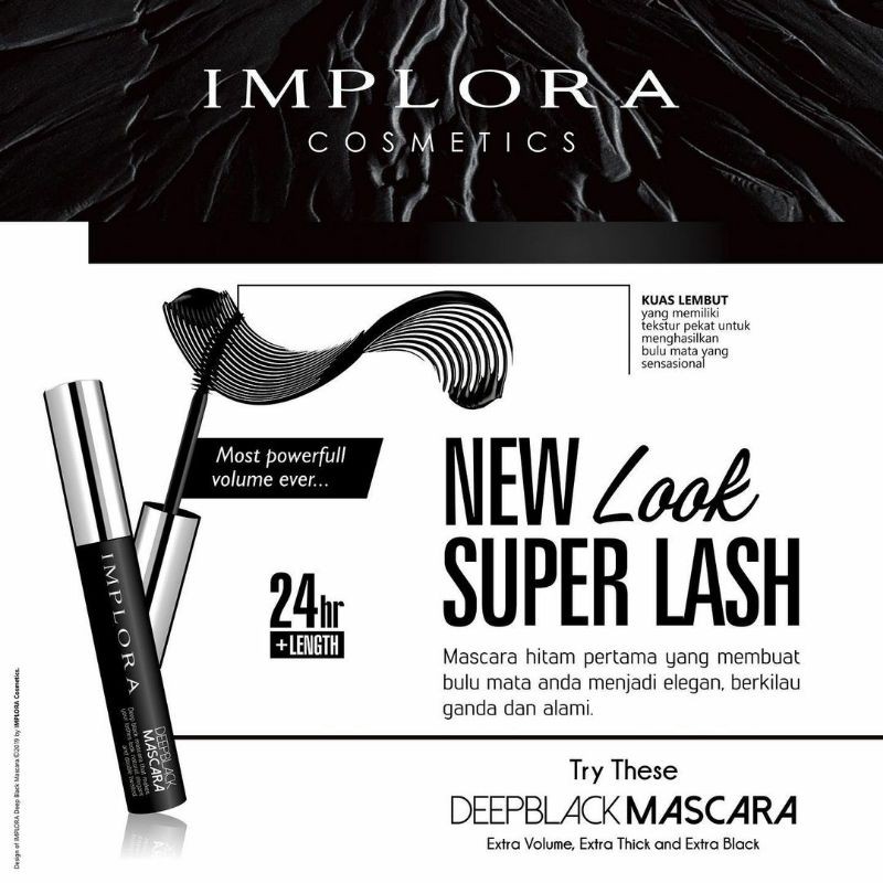 Implora Deep Black Mascara/Implora Maskara