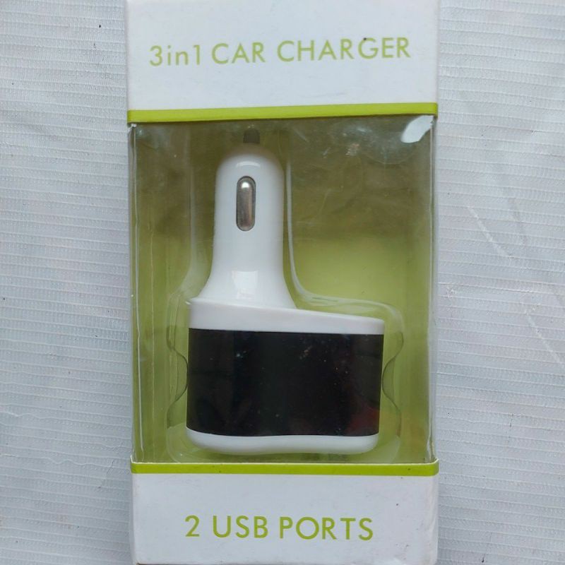 CHARGER HP MOBIL TANPA KABEL DUAL USB + LIGHTER