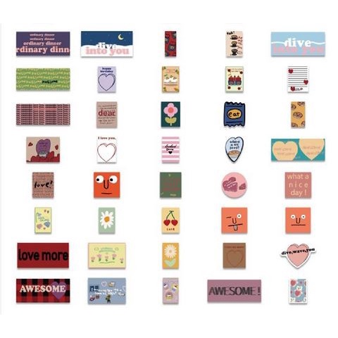 Korean Style Paper Sticker (10pcs)