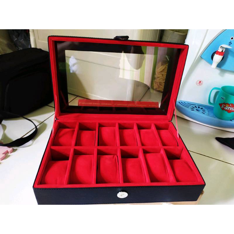 Kotak Tempat Jam Tangan Isi 12 Box Jam Watch Box