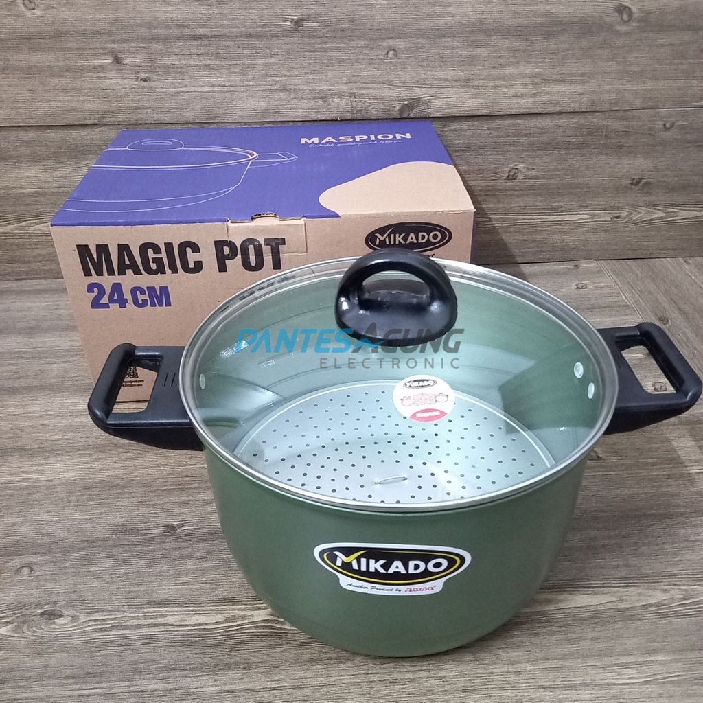 Alat Kukus Steamer Maspion Panci Magic 24cm Tutup Kaca