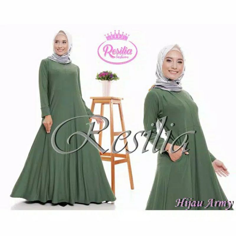 Gamis Jersey Bigsize Jumbo XXL Saku Kanan