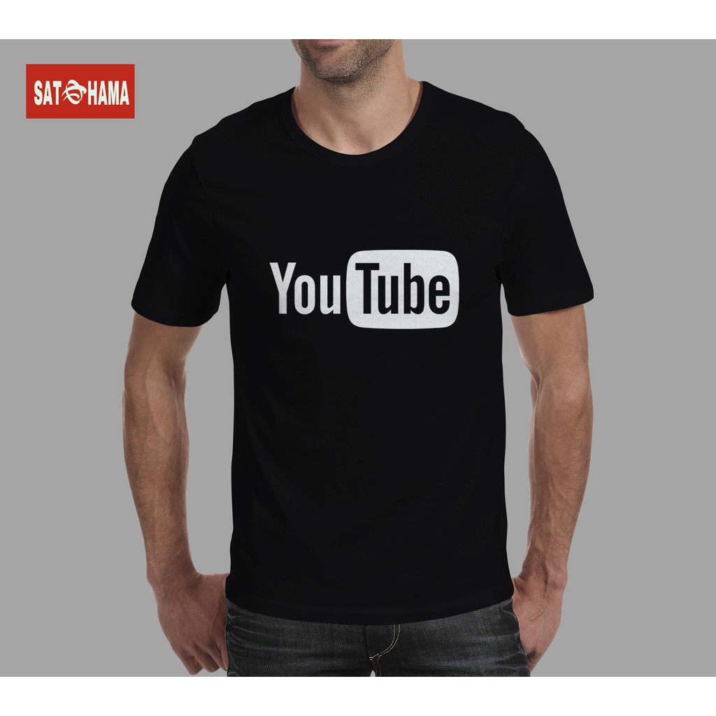 Satohama Baju Distro Pria Soft Cotton Combed 30s / Baju Distro Pria Youtube / Baju Logo Youtube