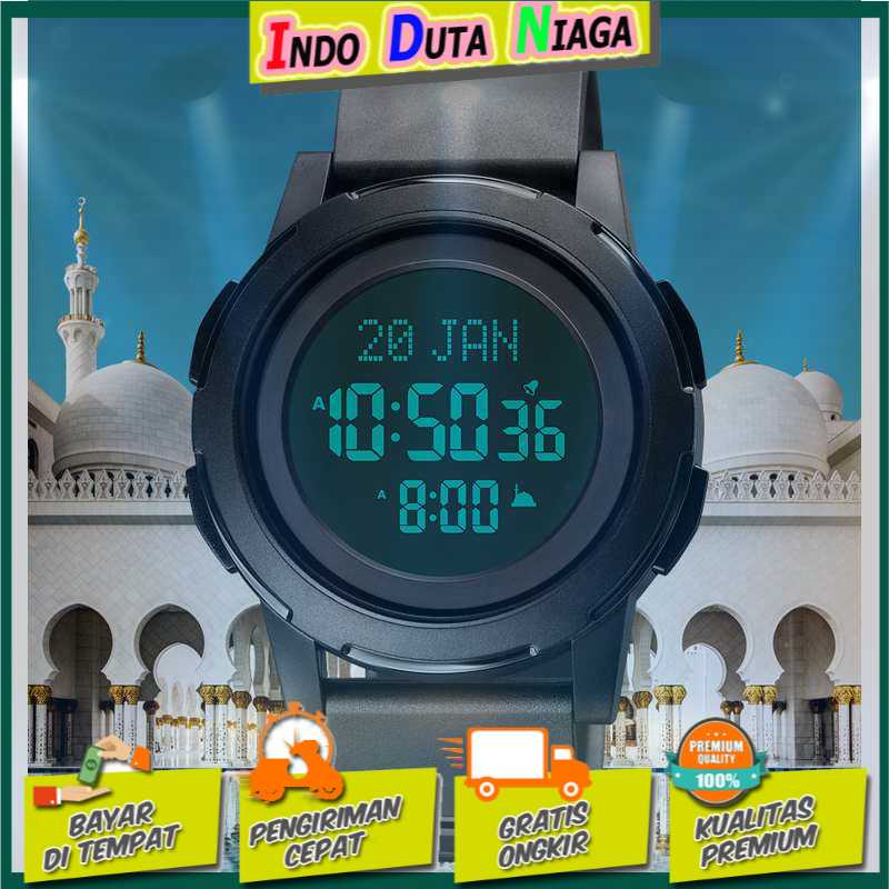 IDN - SKMEI Jam Tangan Digital Pria Muslim Qibla - 1730