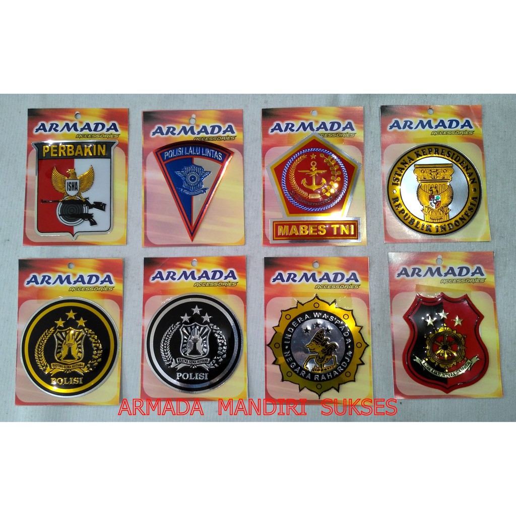 Sticker PVC Logo Kesatuan - Stiker Emblem PVC Logo Kesatuan