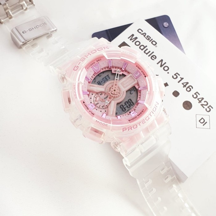 JAM TANGAN PRIA MERK G-SHOCK TYPE GA-110 TRANSPARAN ORI BM BATERAI