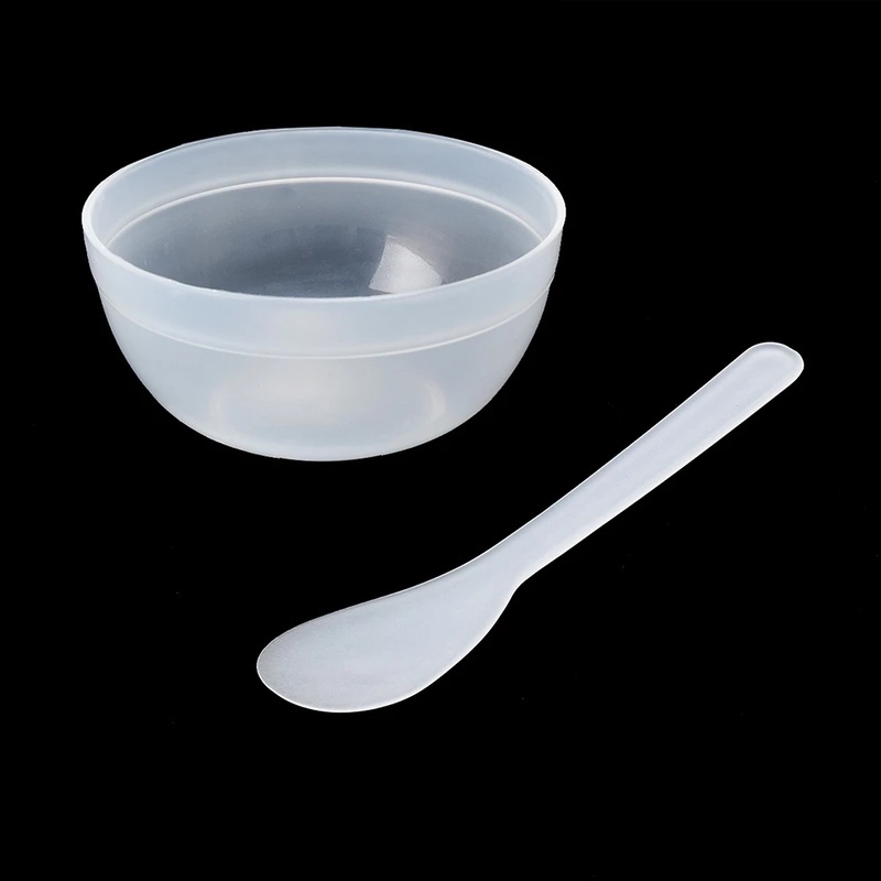 [1Set Reuseable Transparent Plastic DIY Mask Bowl &amp; Stick for Facial Care Tool ] [Make up Tools]