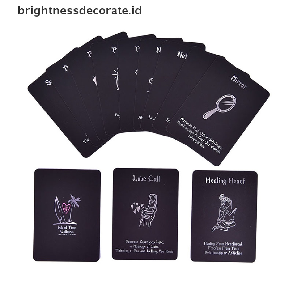 54pcs Kartu Tarot Divination Board Game Desain Love Oracle Time Wellness