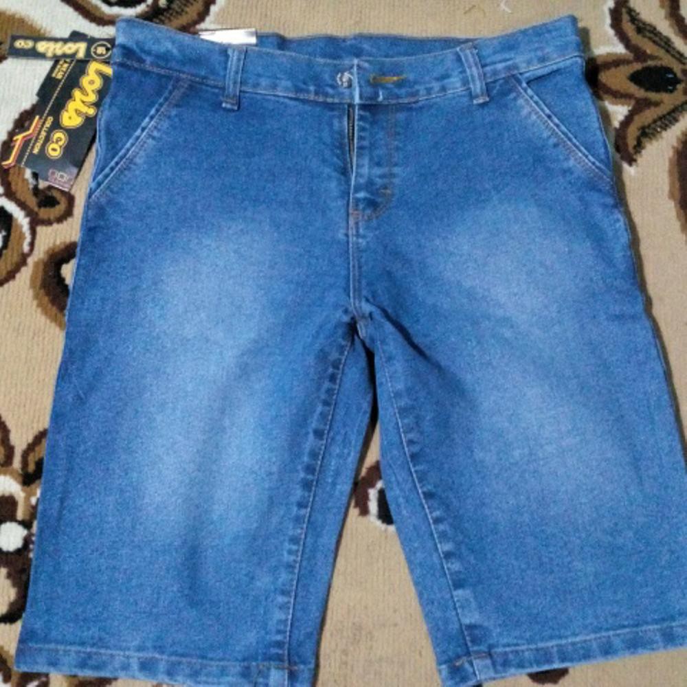 Promo Masker &amp; Celana Jeans Straight Pria - Pendek Standar Hitam &amp; Blue Wash