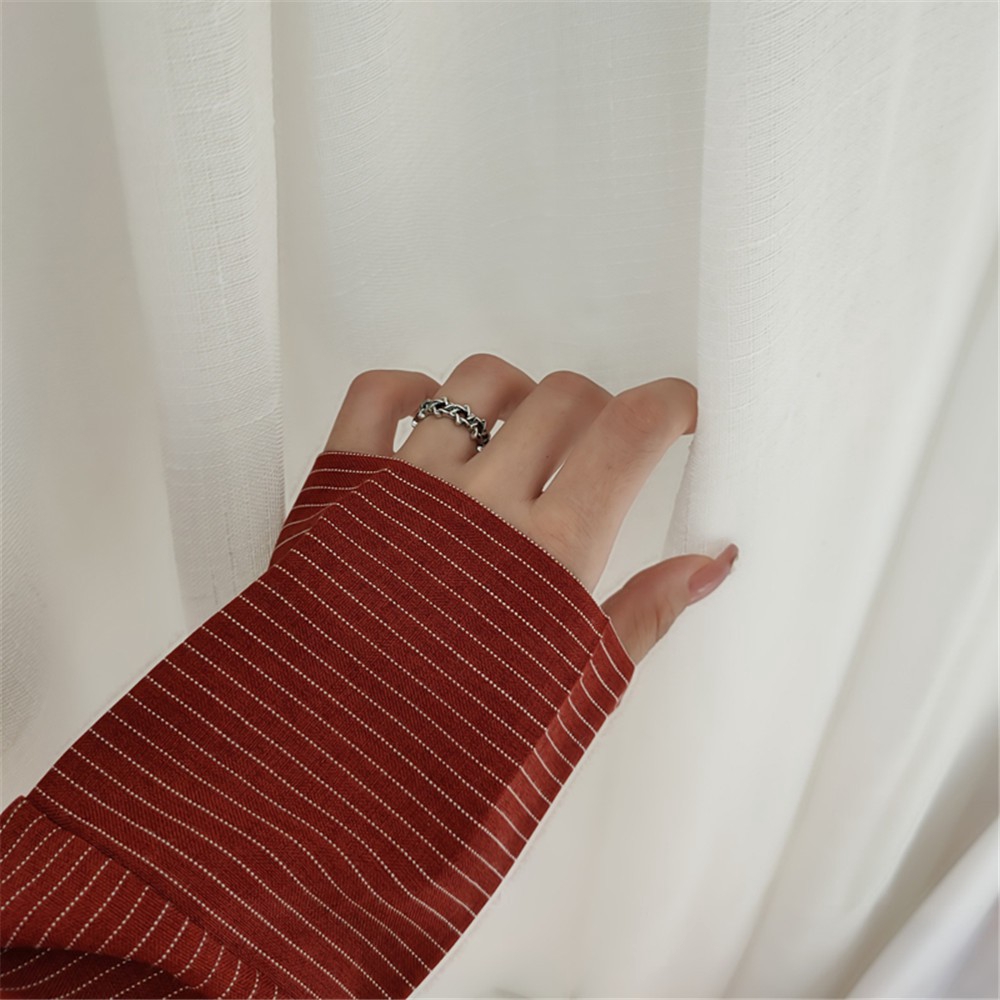 【COD Tangding】Adjustble Simple Retro Six-pointed Star Rings Korea New Fashion Cool Girl Accessory Open Size