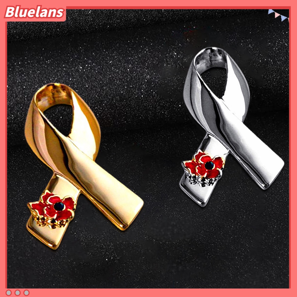 Bluelans Fashion Brooch Cancer Badge Ribbon Style Alloy Flower Decor Brooch