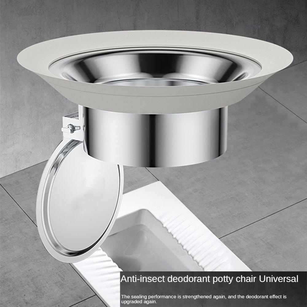 Populer Sumbat Bau Toilet Stainless steel Squatting Pan Aksesoris Selokan Kamar Mandi Fitting Toilet Deodorant Stopper