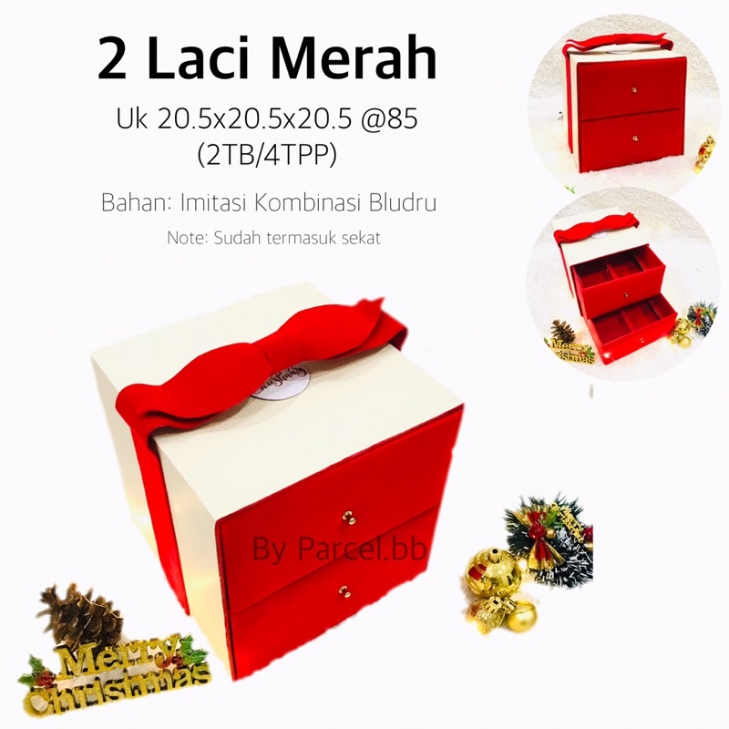 

PROMO BOX REJECT NATAL / Box 2 laci merah / box natal