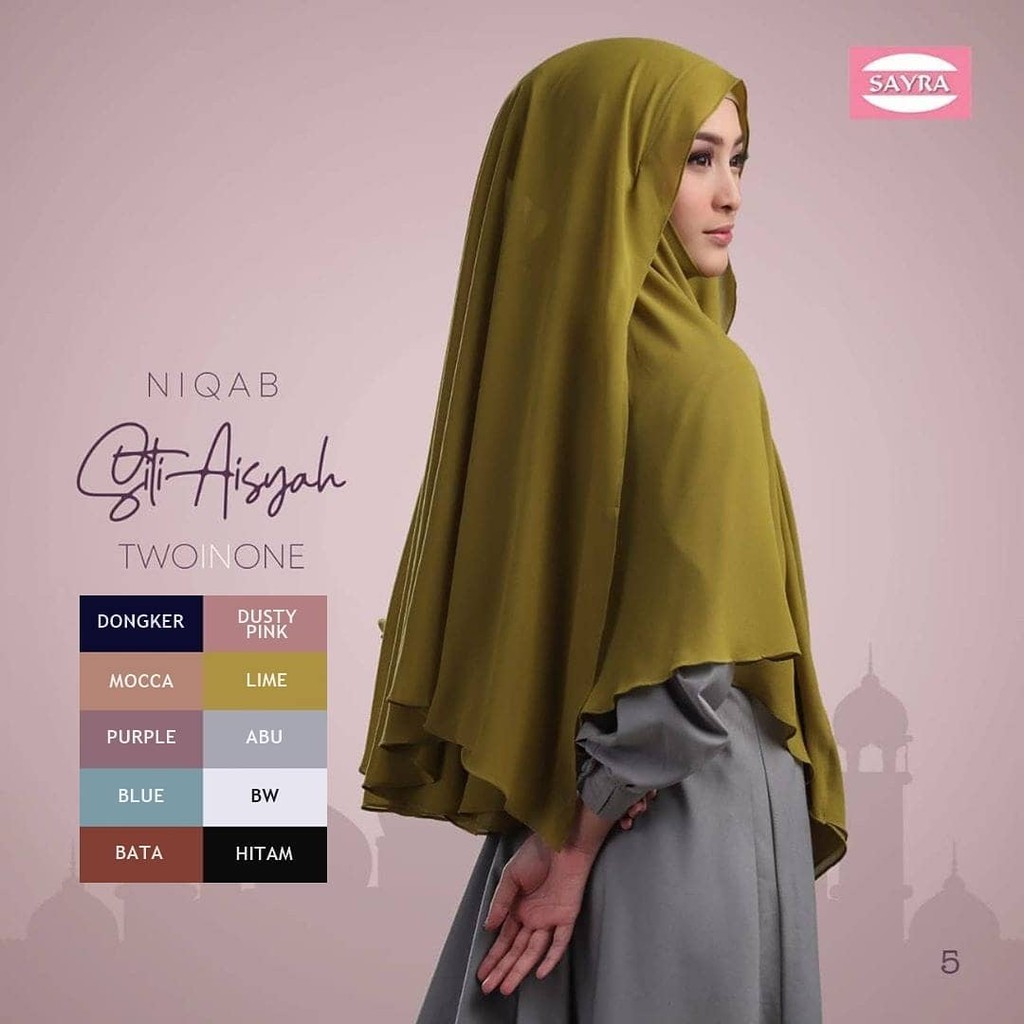 V3 KDJ Krudung Khimar Niqab Siti Aisyah