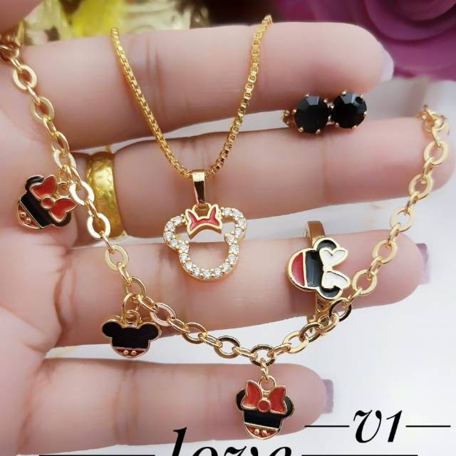 Xuping set perhiasan anak lapis emas 24k 3102