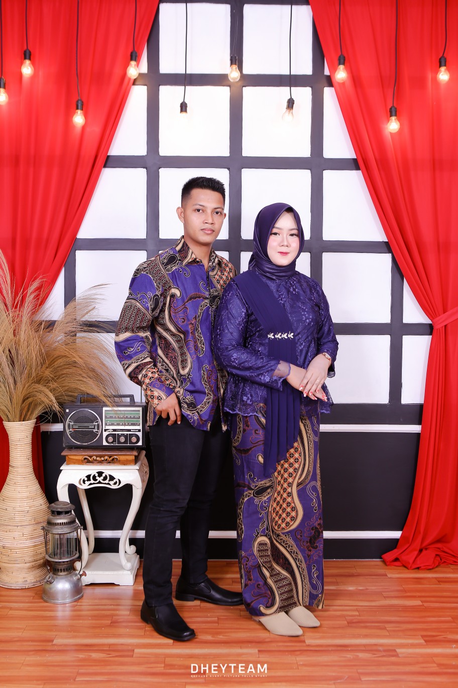 Couple Batik Brokat Tile Selendang Payet Salsabila Free Selendang