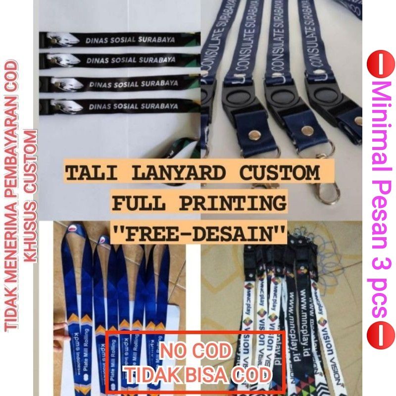 

Tali id custom Desain | Tali Lanyard Custom-Full Printing Bisa Satuan