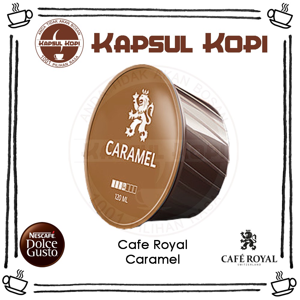 

Ecer Cafe Royal Caramel KapsulKopi Flavored Nescafe Dolce Gusto Compatible