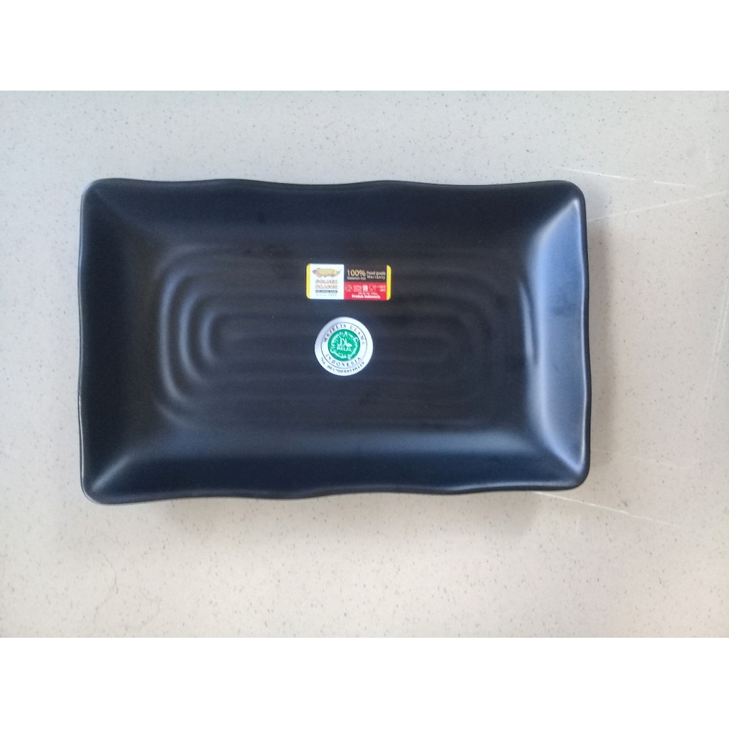 Promo Piring Model Batu Kotak Persegi 8 Hitam Melamine Promo Piring Model Batu Kotak Persegi 8 Hitam Melamine