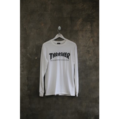 Endarfootwear - THRASHER TEES MAGAZINE WHITE LONGSLEEVE