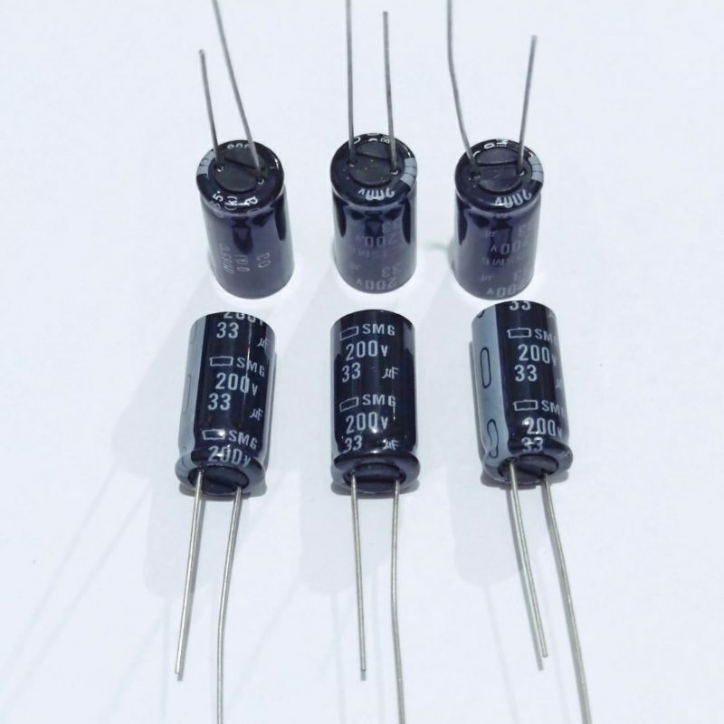 elco 33uf 200v (3PCS) / capacitor 33uf 200volt / kapasitor 33uf 200V