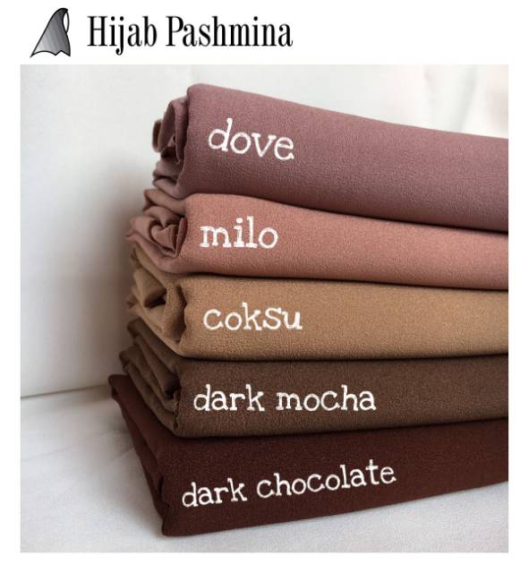 Hijab Pashmina Diamond Fashion Muslim Wanita Seri Warna Coklat Shopee Indonesia