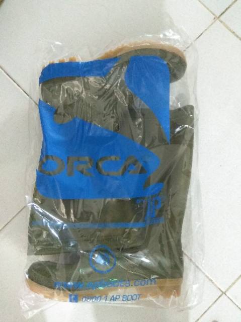 Sepatu ap boot orca hijau boots karet