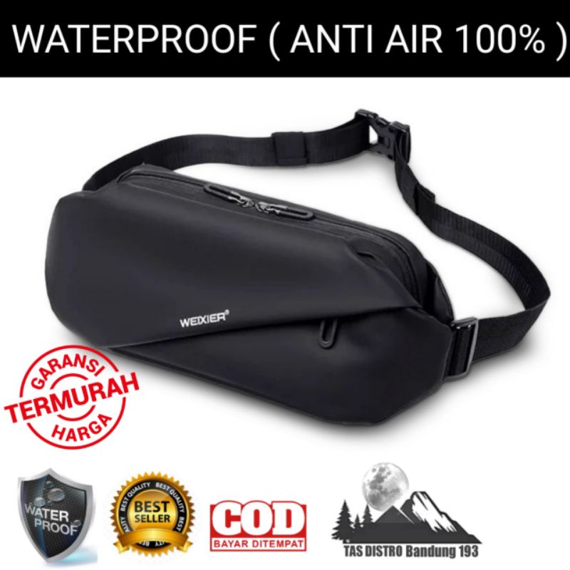 TERLARIS Tas Selempang Pria Wanita Bahan Premium Waterproof / Tas Waistbag Anti Air