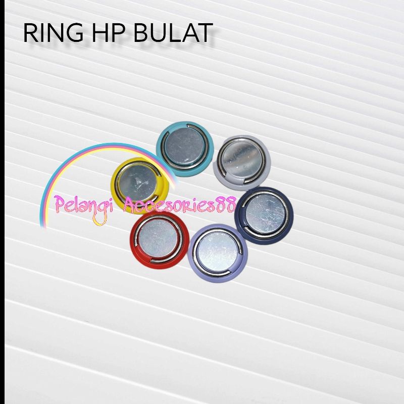 RING STAND CINCIN BULAT - RING STAND BULAT MAGNETIK - WARNA RANDOM - RING HP BULAT