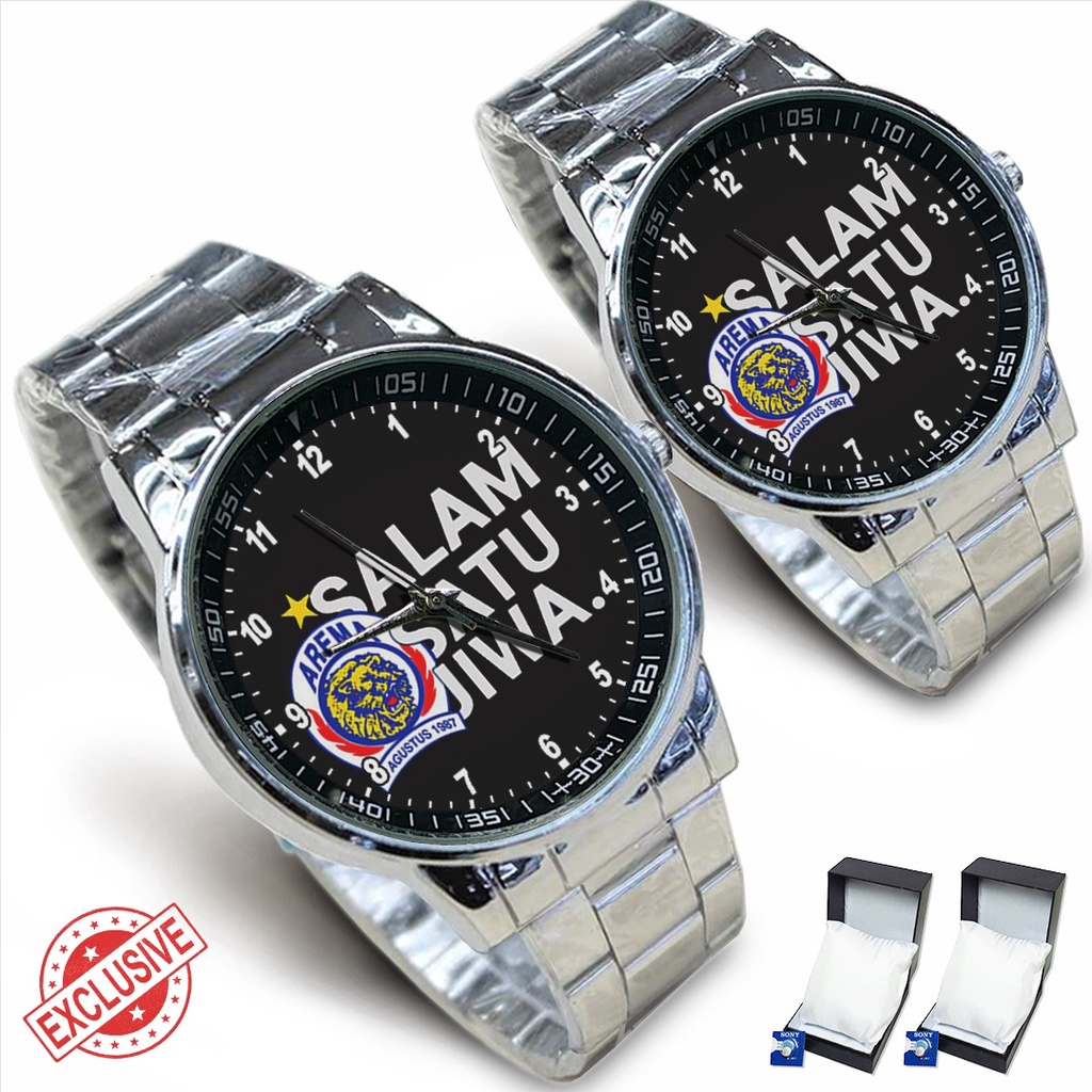 Jam Tangan Rantai Couple AREMA SALAM SATU JIWA - 1 (Awesome)