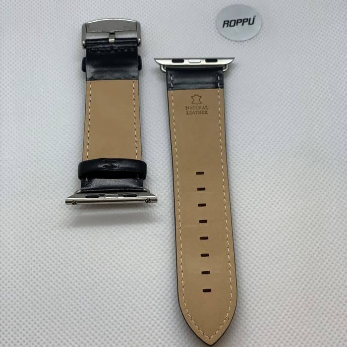 (2 PCS) Roppu Genuine Leather Strap for Apple Watch 1/2/3/4