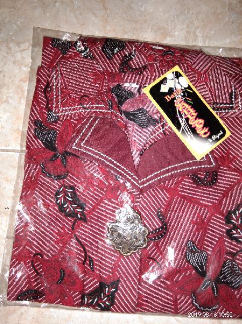 Atasan Batik Wanita Kantor Lengan Panjang Hijau Biru Merah Coklat Ungu Bank Jambi Sumatera Sumatra