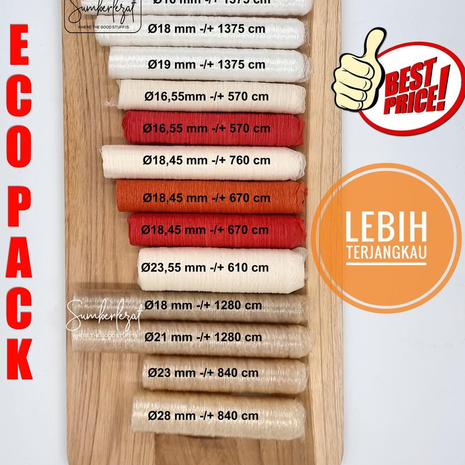 

9.9 BRANDS FESTIVAL ECO PACK - Casing Kulit Selongsong Sosis Plastik Selulosa Kolagen Collagen Edibl