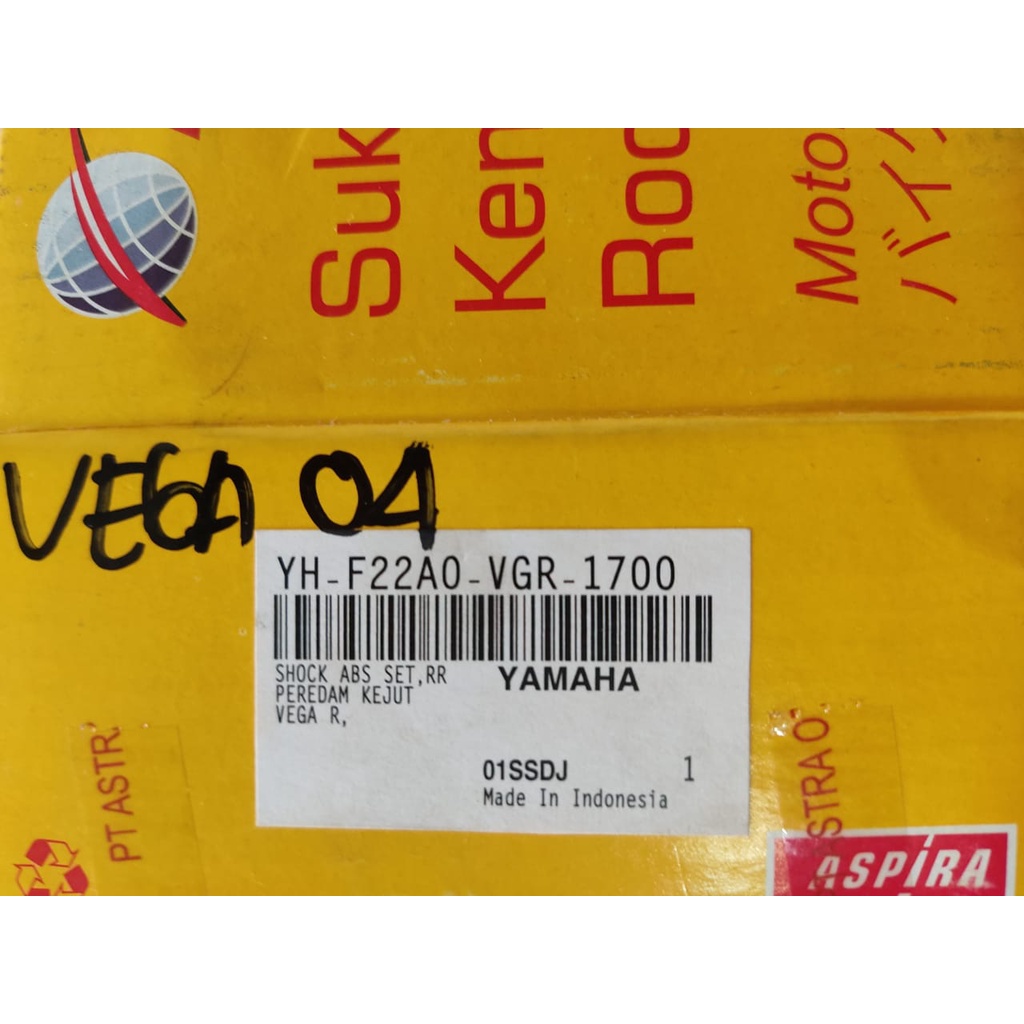 Skok Belakang Shock Breaker ASPIRA Vega R 2004 Vega Lama YH F22A0 VGR 1700 Peredam Kejut