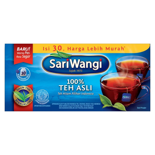 

SARIWANGI Original Tea 55gr - Teh Hitam Asli Kantong 30 x 1.85gr