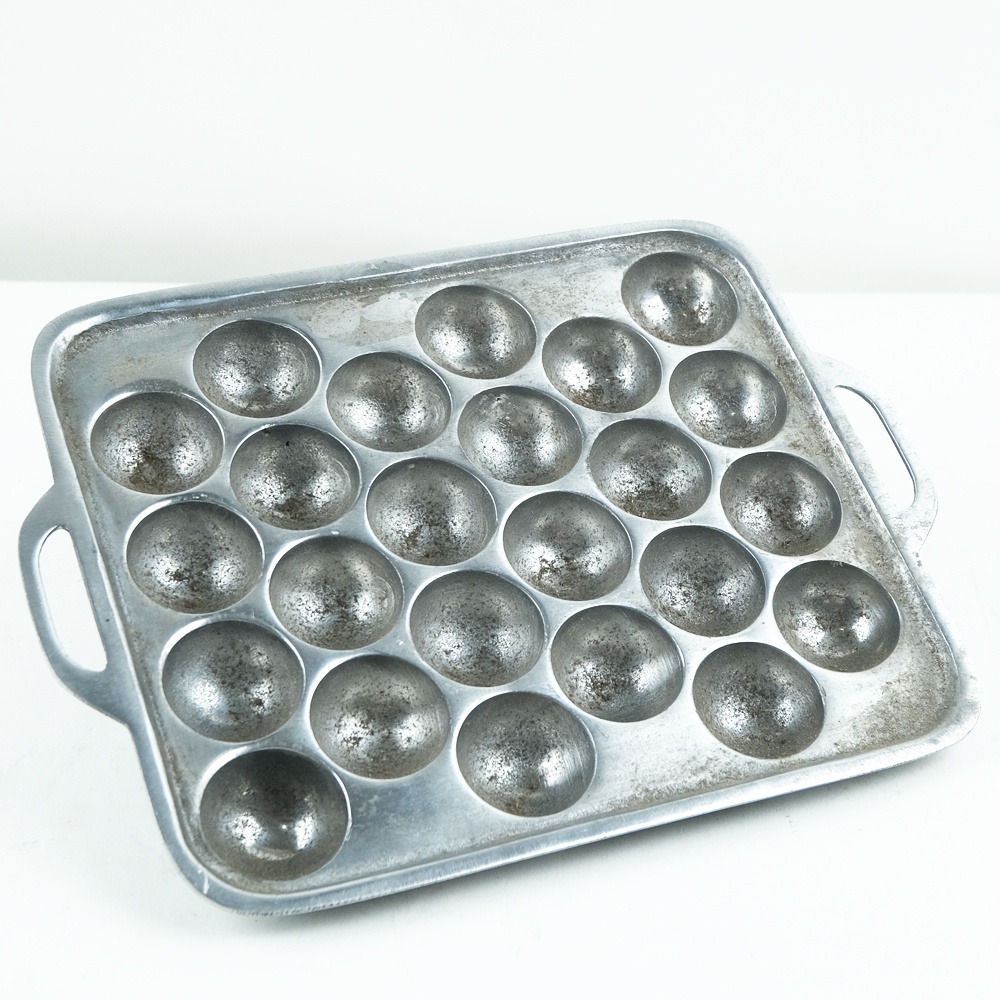 Cetakan Telur Goreng Mini 24 Lubang aluminium tebal - Cetakan Telur Puyuh / Cetakan takoyaki murah