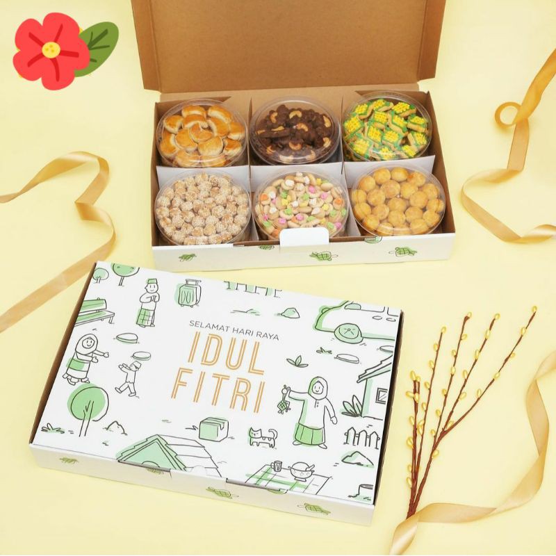 KOTAK DUS LEBARAN KADO KUE KERING IDUL FITRI CAKE PACKAGING BINGKISAN HADIAH HAMPERS GIFT HAMPERS