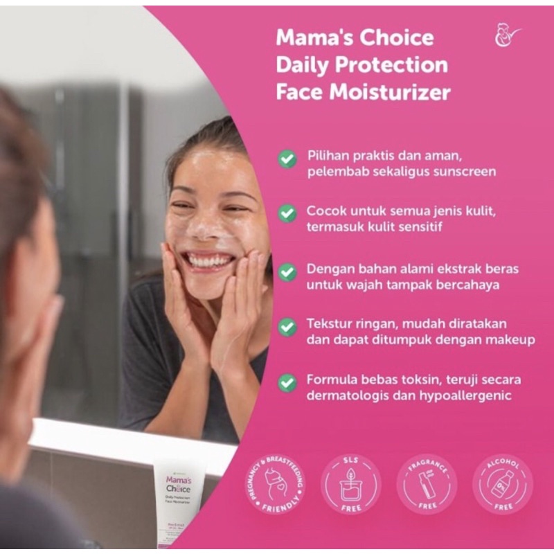 Mama's Choice Daily Protection Face Moisturizer 30ml | Mamas Choice Pelembab Wajah