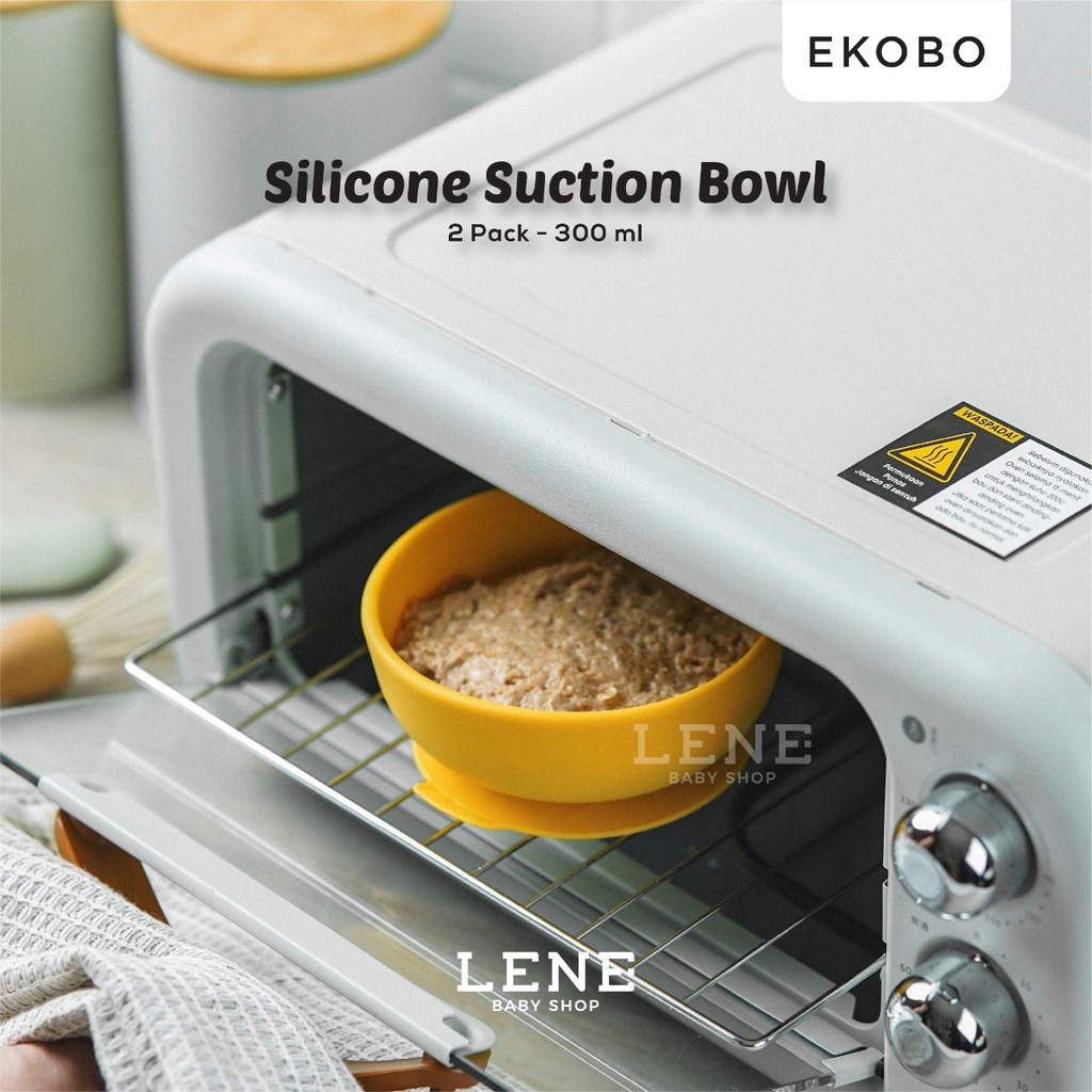 EKOBO Silicone Suction Bowl Set of 2 (Isi 2) - Mangkok Silikon Bayi, Suction Bowl