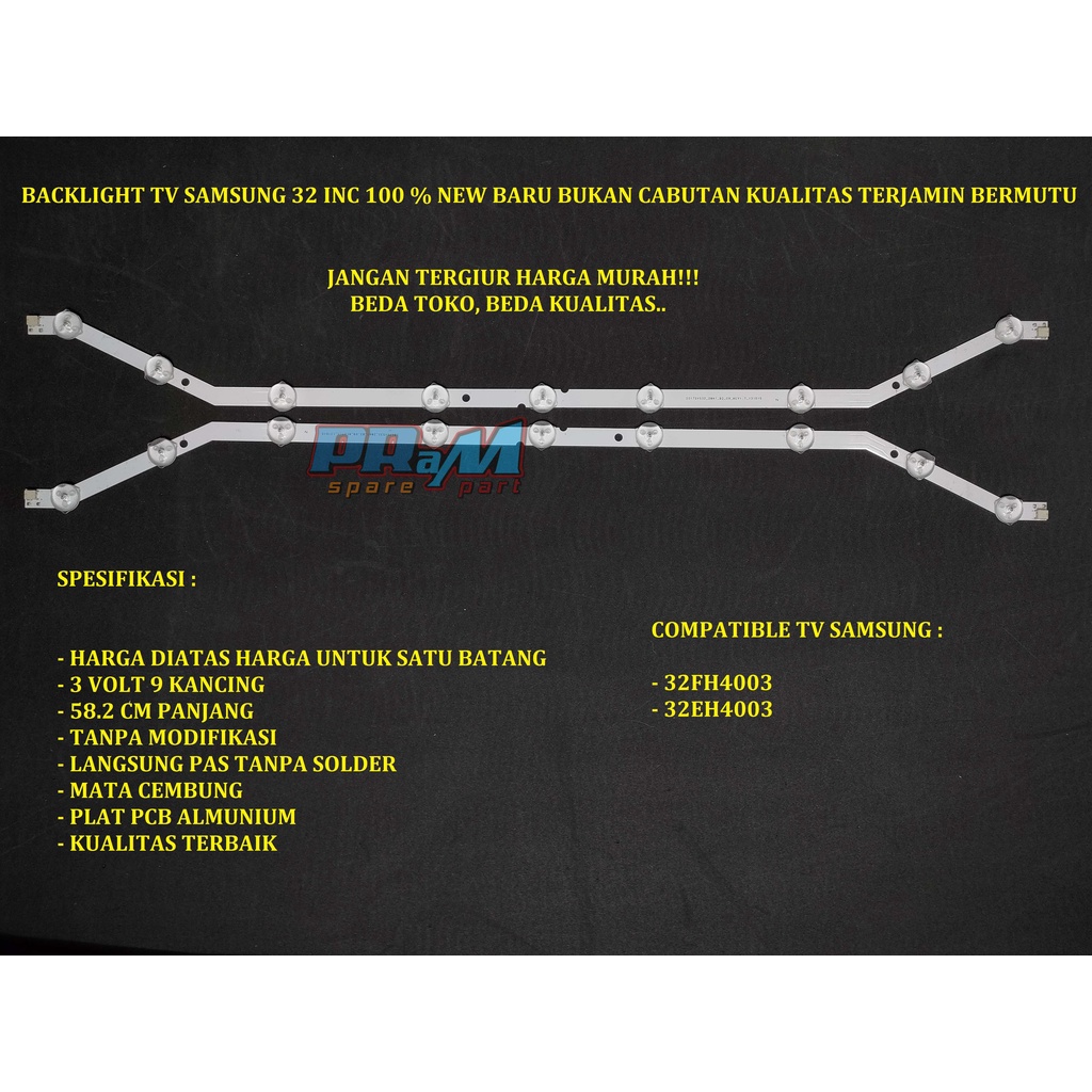 Backlight Led Tv SAMSUNG 32 INC 32EH4003 Lampu Tv SAMSUNG BL 32EH4003 32FH4003 32EH4003