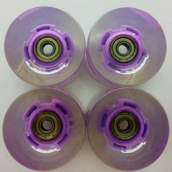 4pcs Roda skateboard Bahan PU Ukuran 60x45mm