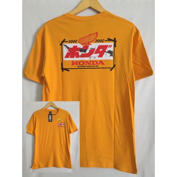 kaos distro motor HONDA SQUAD KUNING size L