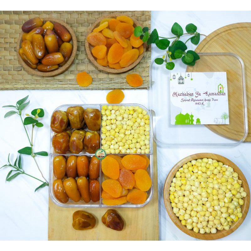 

Hampers / Parcel Ramadhan / Paket Sekat 4 A (Sukari, Tunisia Madu, Kacang Arab, Apricot)