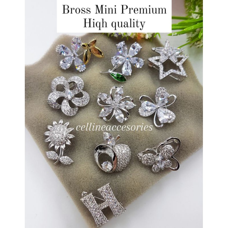 Bross mini Zirconia,bros mini swaroski high quality,bros kecil swaroski,bros dagu kecil-1