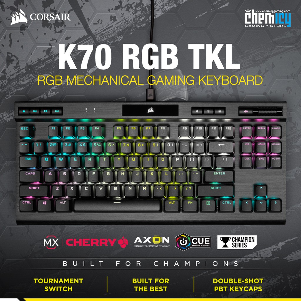 Corsair K70 TKL RGB Mechanical Gaming Keyboard