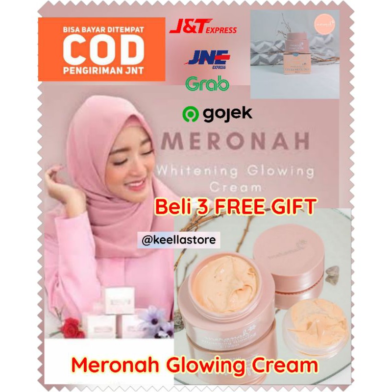 Meronah whitening glowing cream 2in1 krim pelembab wajah glow