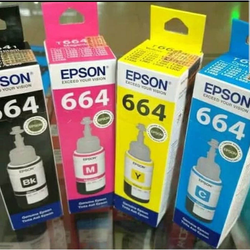 Jual Tinta Printer Original Epson 664 T664 Black Hitam T6641 T6642 Colour Shopee Indonesia 0793